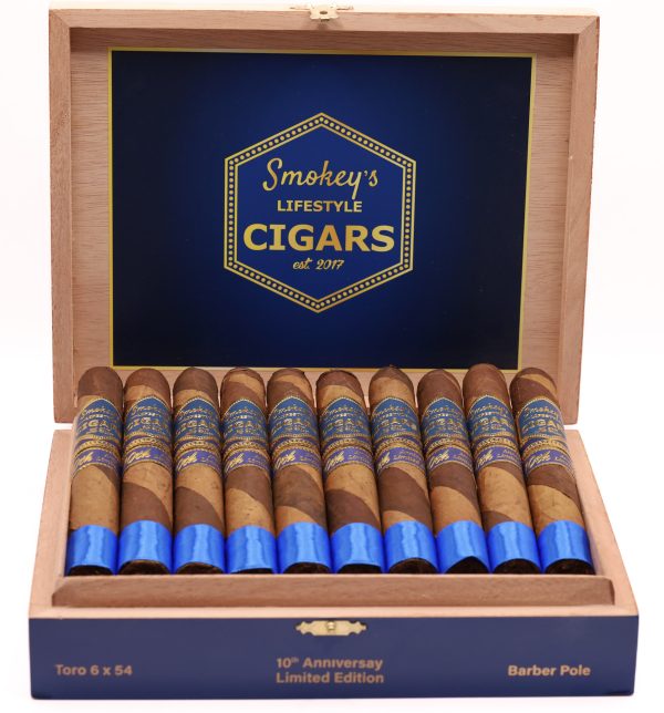 Barber Pole Toro 6 x 54 10th Anniversary Limited Edition, Box of 20 Cigars - Image 3