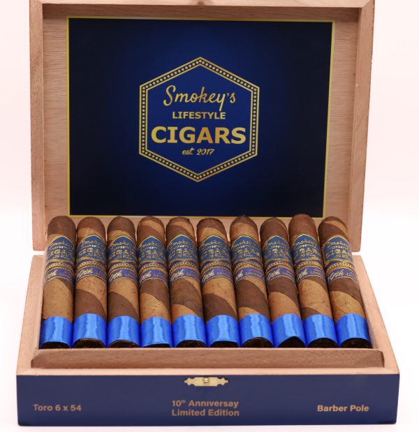 Barber Pole Toro 6 x 54 10th Anniversary Limited Edition, Box of 20 Cigars - Image 2